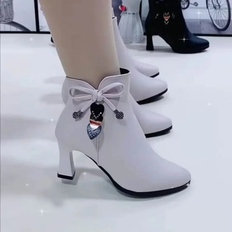 Women’s Waterproof High-Heeled Boots