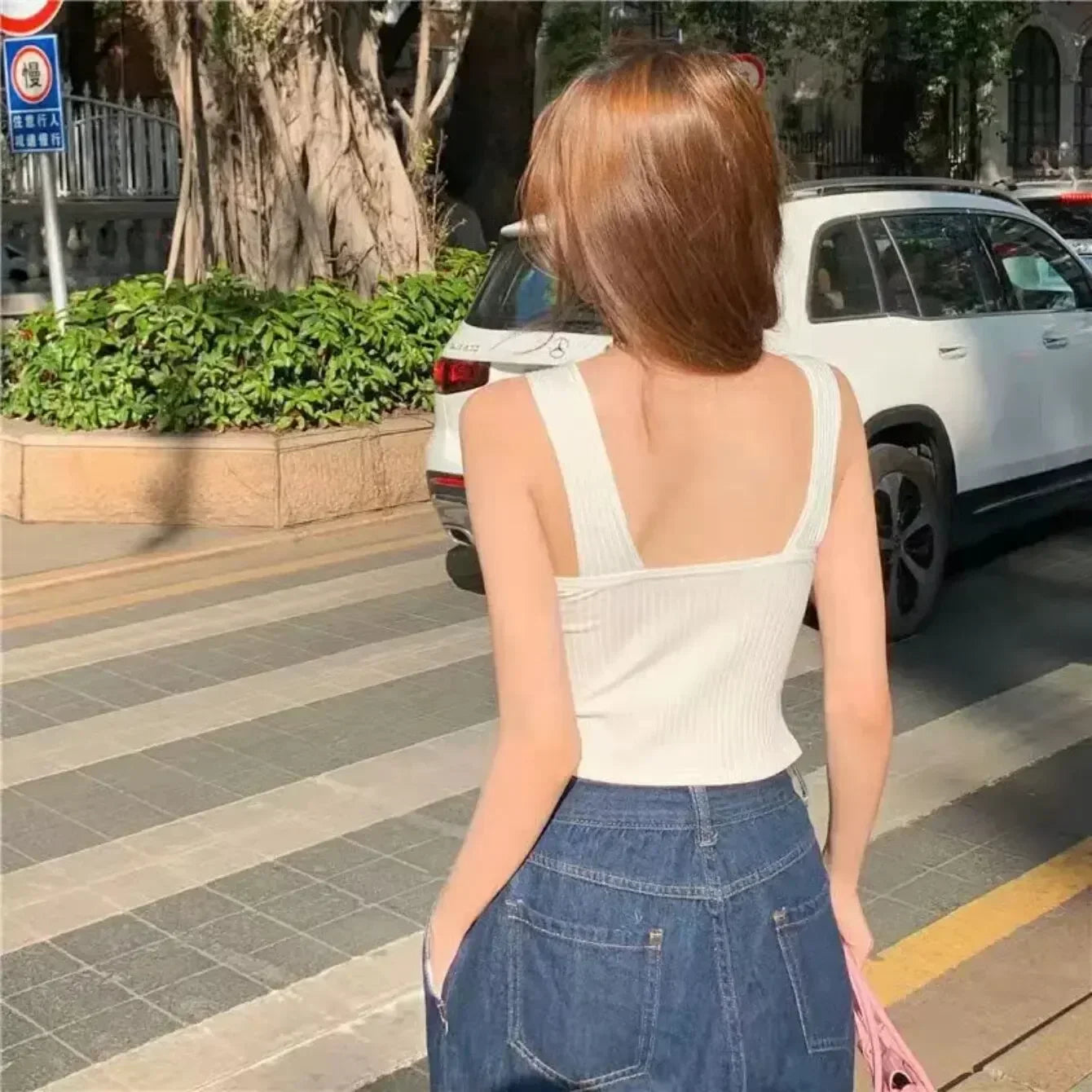 Women's Cropped Tops with Bra Pads Summer 2025 Corset Korean Suspenders Vest Sexy Slim Camisole
