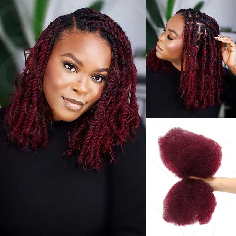 Affordable Afro Kinky Bulk Human Hair for Dreadlocks Quality Kinkys Hair for Loc Repair Twist Braiding Bulk Hair for Extensions