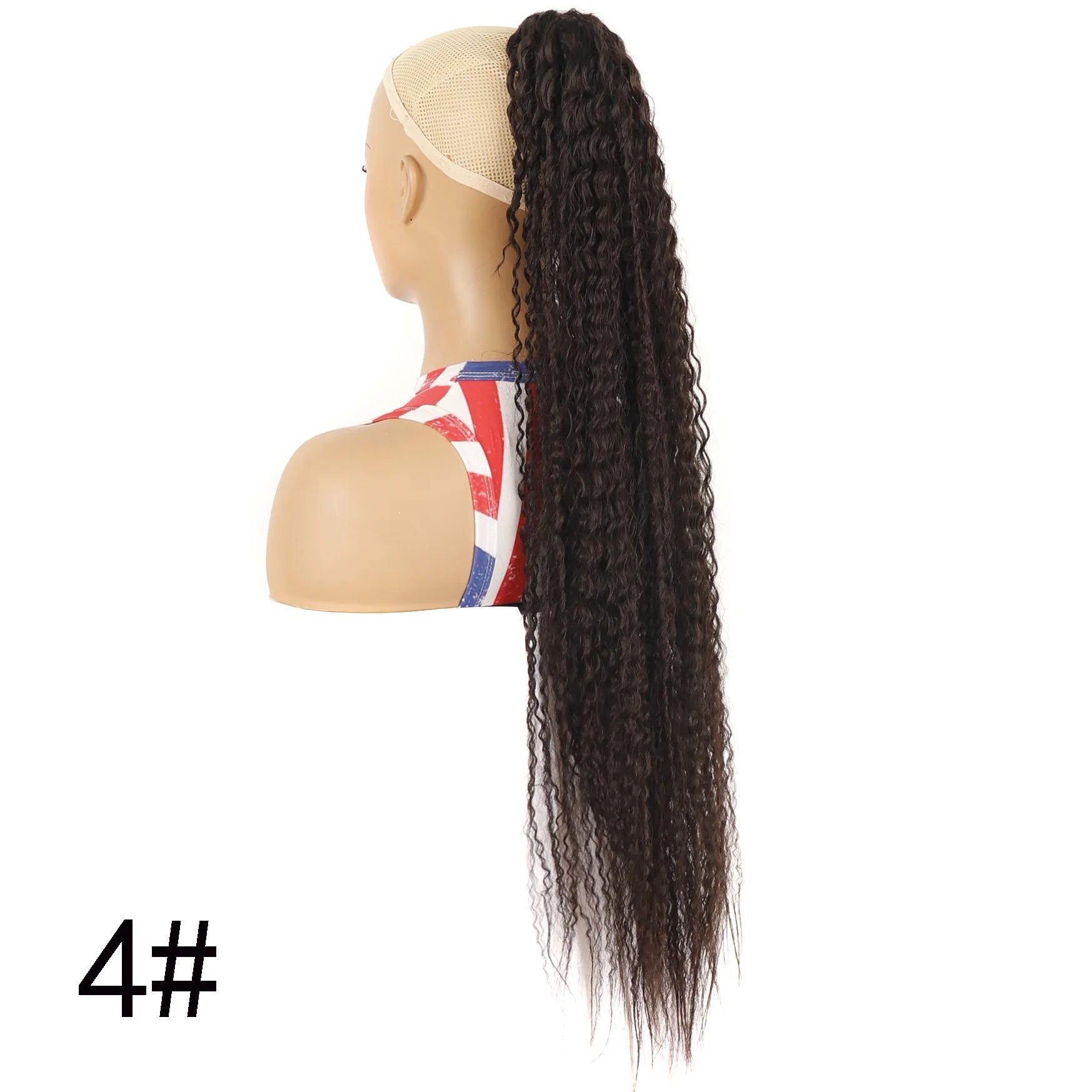 Long Afro Kinky Curly Drawstring Ponytail, Heat-resistant Synthetic Hair, Voluminous Style for Parties & Photoshoots