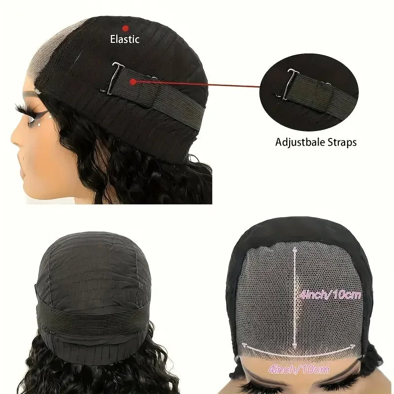 Peluca rizada estilo bob