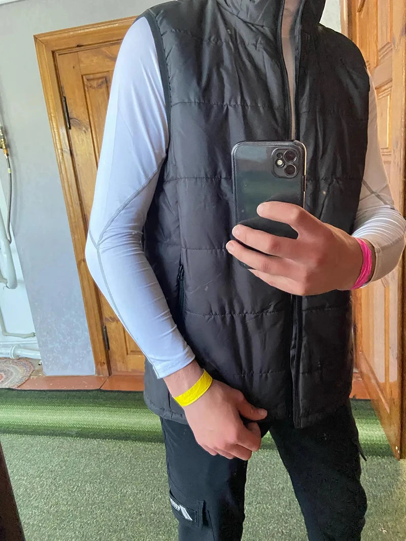 Men Vest Winter Jacket Casual Coat Warm Sleeveless Jackets Fashion Male Cotton-Padded Vest Windproof Outdoor Climbing Outwear