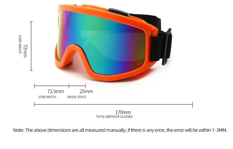 Protective Glasses Motorcycle Helmet Outdoor Sports Windproof Dustproof Eye Glasses Ski Snowboard Goggles Motocross Riot Contr