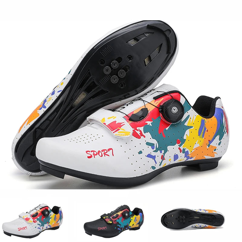 Cycling Sneaker Men Sport Road Bike Boots Flat Racing Speed Sneakers Bicycle Footwear Pedal Cycling Shoes