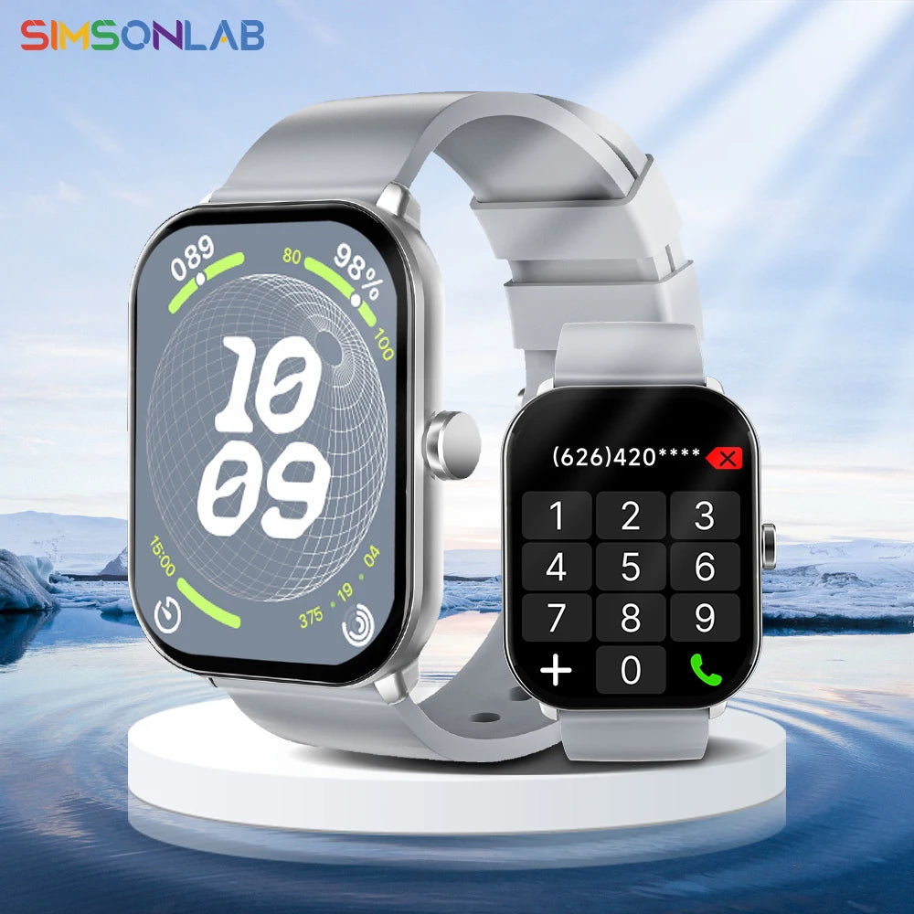 Reloj inteligente con pantalla grande de 2.01 pulgadas, cámara a prueba de agua, múltiples modos deportivos, llamadas Bluetooth, para hombres y mujeres, Smartwatch para Xiaomi