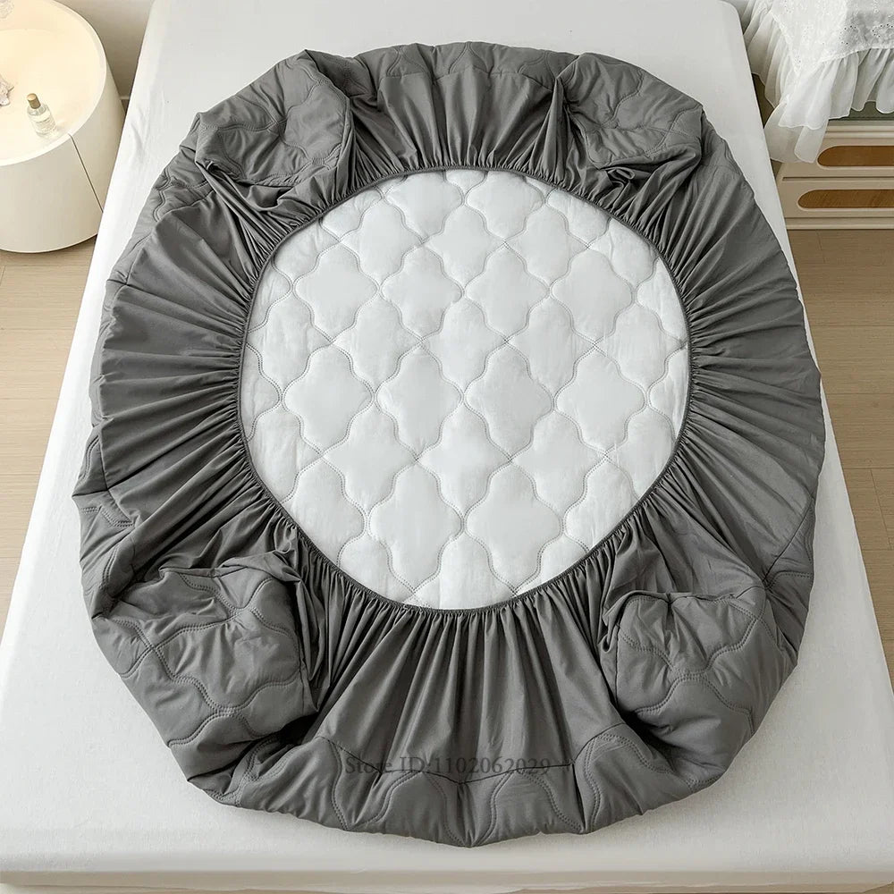 Bedspreads Cover Fitted Bed Sheets Waterproof Mattress Coverlets Elastic Band Protector Pads for Single/Double/King/Queen Bed