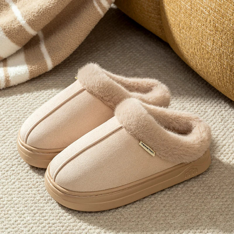 Children's Winter Slippers Indoor Outdoor Anti-slip Thick Sole Warm Comfortable Parent-child Shoes Leisure Snow Boots