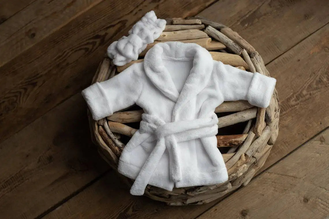 New Born Baby Girl Clothes Newborn Photography Outfit Fotografia Acessorios Baby Photo Props Bathrobe with Belt Bath Towel Set