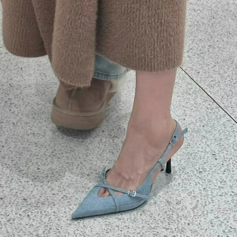 Women High Heels Sandals Sexy Pointed Toe Dress Party Shoes for Women Designer Fashion Casual Heels Sandals Sandalias De Tacón