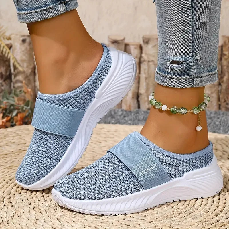 New Women Mesh Walking Breathable Slip on Comfortable Casual Shoes Working Flats Outdoor Lazy Sneakers Women Zapatos De Mujer