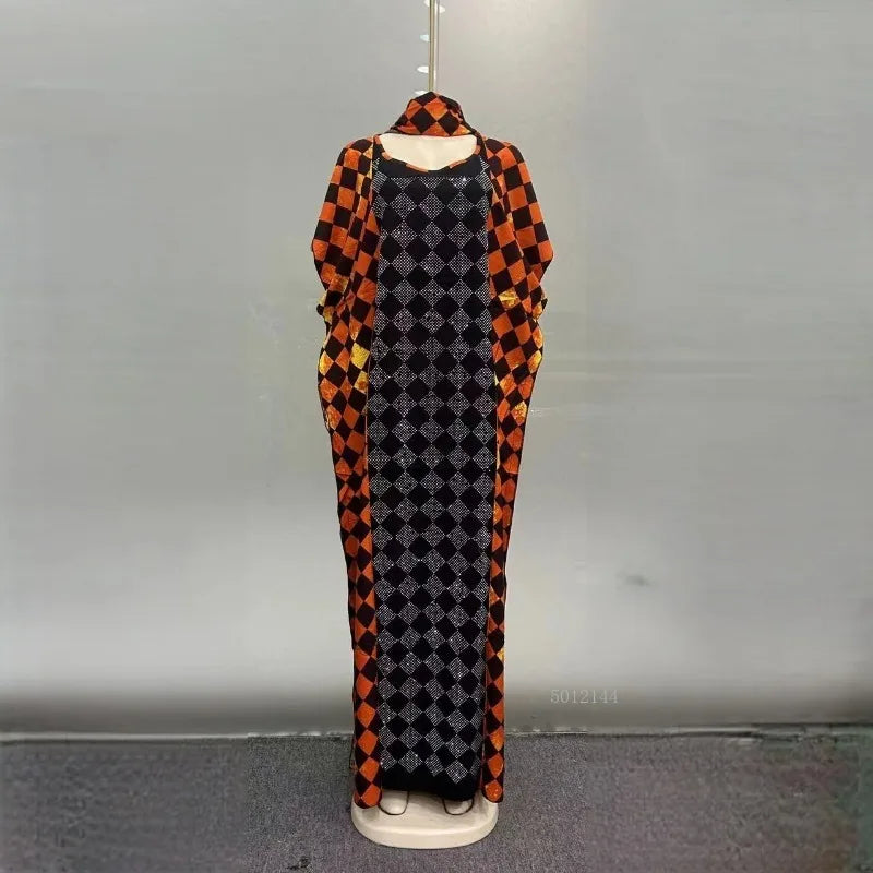 Nuevo Vestido de Algodón Suelto Casual de Verano Transpirable con Estampado Africano de Oriente Medio para Mujer