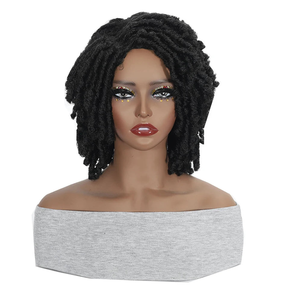 Pelucas de rastas para mujeres, niños y hombres de raza negra, peluca rubia corta rizada, pelucas afro grandes trenzadas, pelucas sintéticas trenzadas retorcidas