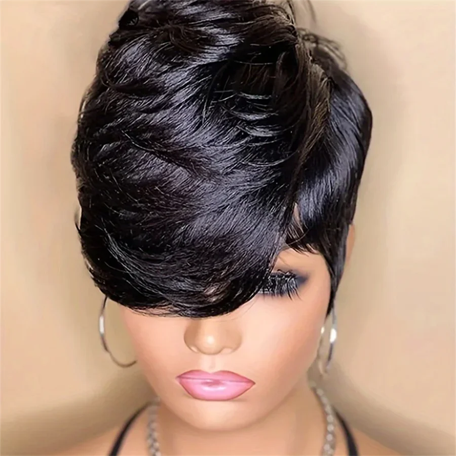 Short Straight Pixie Wig