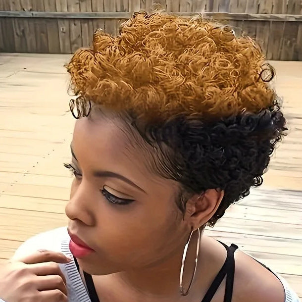 Curly Pixie Human Hair Wig