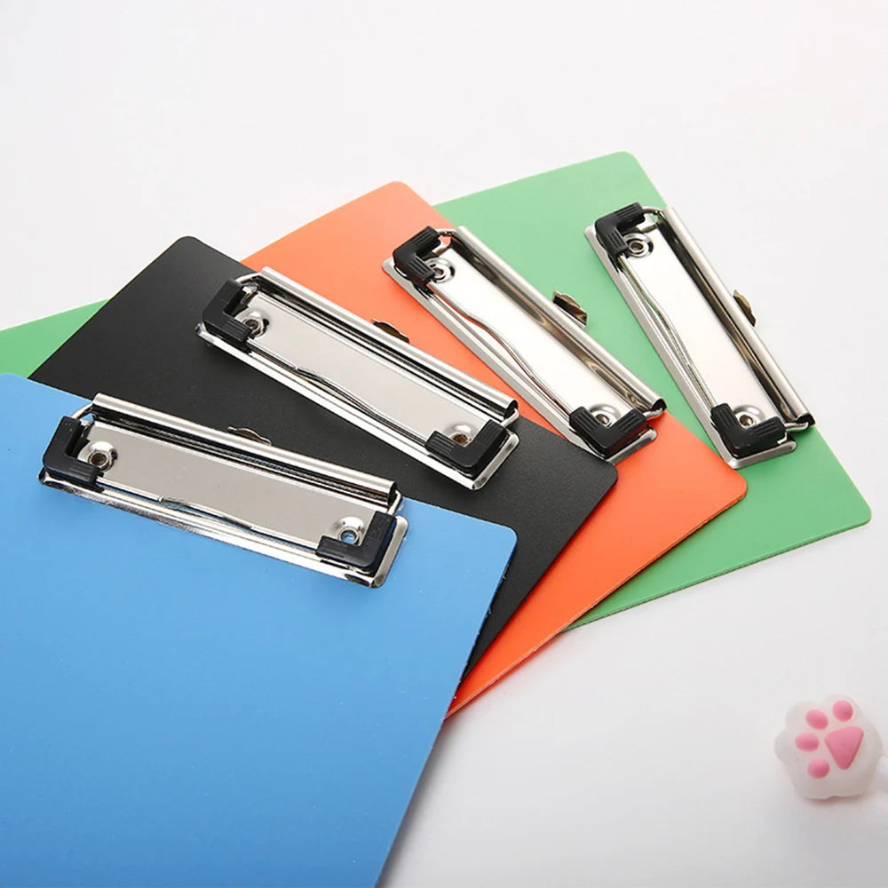 A5 File Holder Clip Document Holder Clipboards Clip Writing Pad Test Paper Clipboard Office School Supply File Folder Stationery
