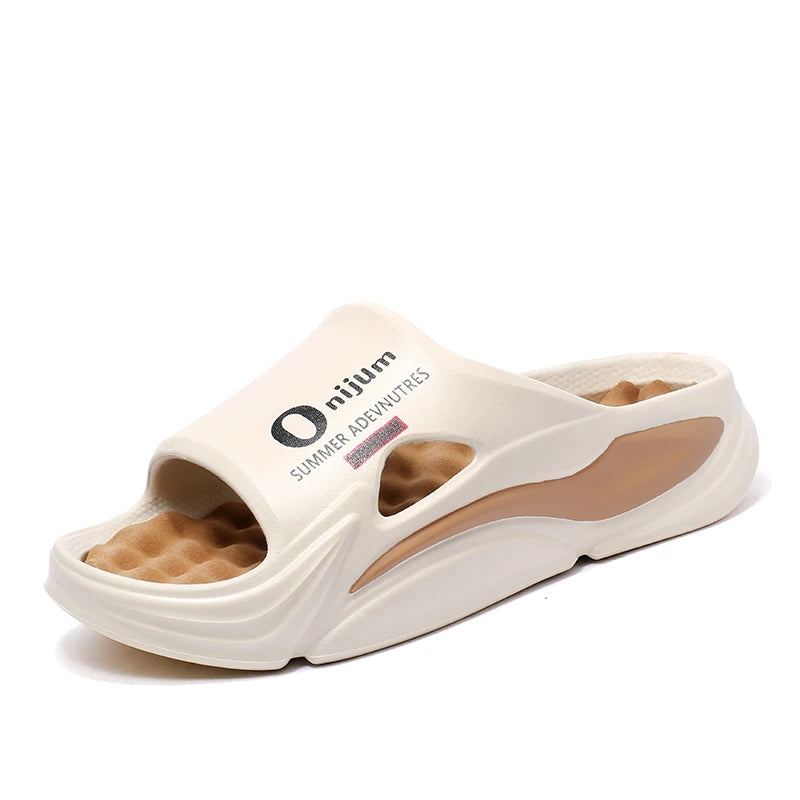 Summer Men's Massage Slippers Outdoor Sandals Beach Comfortable Indoor Slides Water Clogs Casual Shoes Men Women Home Slippers
