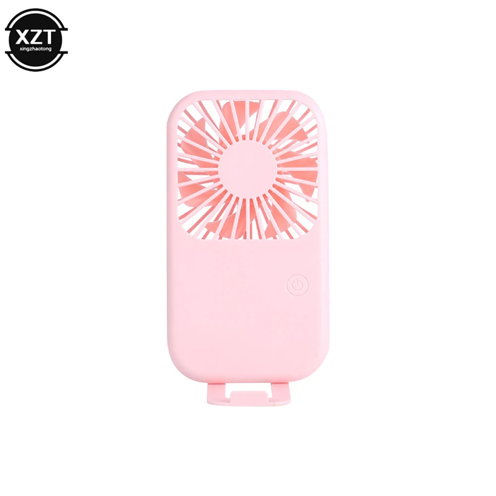 Handheld Usb Mini Fan Portable Pocket Fan Office Dormitory Desktop Fan Outdoor Travel Air Cooler Three-speed Wind Speed