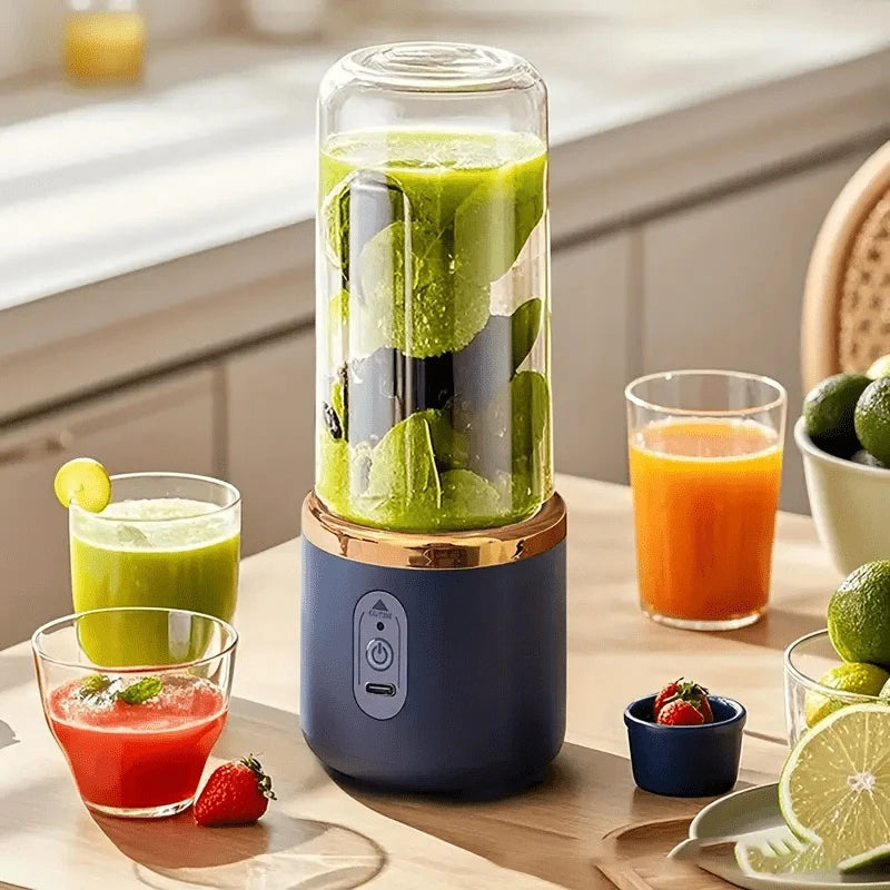 6 blader bærbar fruktjuiceblender sommer personlig elektrisk miniflaske hjemme USB juicer koppmaskin for kjøkken