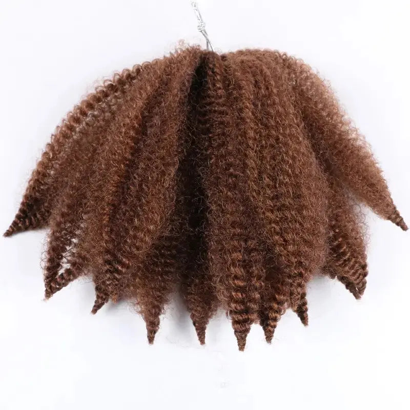 8inch Marley Braiding Hair for Twists Short Afro Kinky Twist Crochet Braids Ombre Synthetic Fiber Hair Extensions for Women