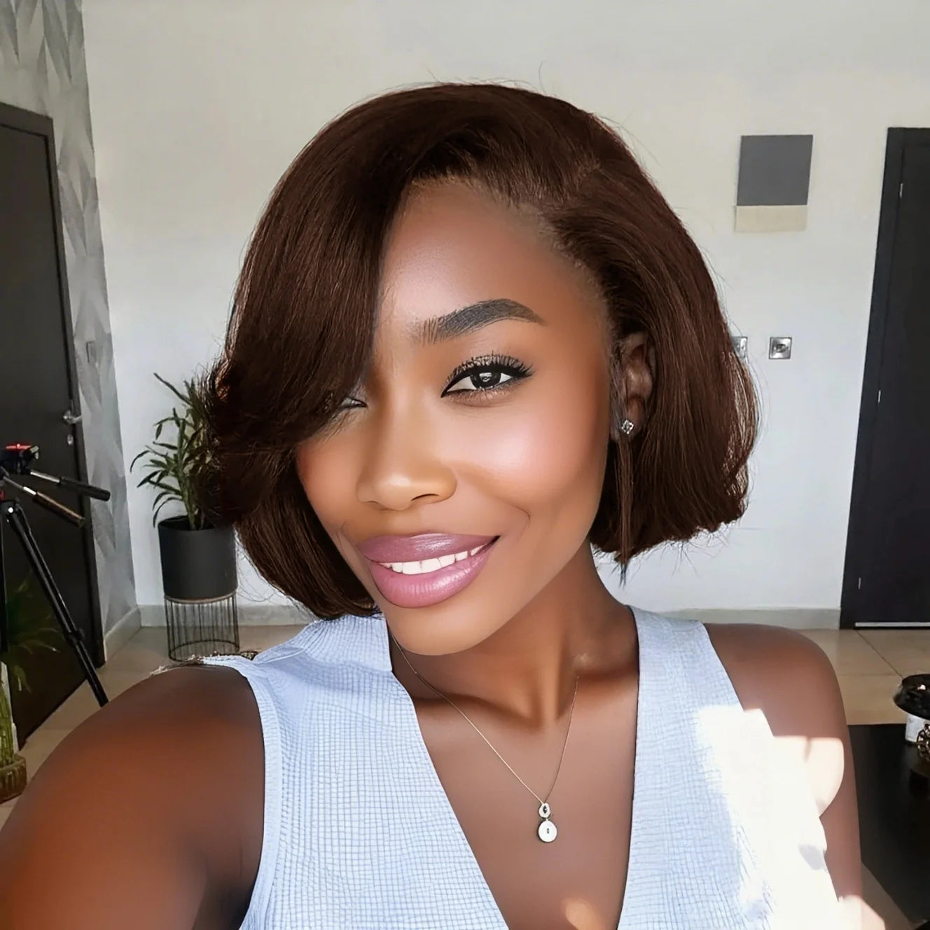 Human Hair Pixie Wig for Women Straight Short 13x4 Lace front wig Preplucked High Density Perfect