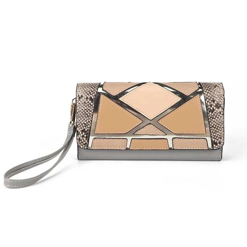 Luxury Design Women's Wallet Large Capacity Credit Card Holder PU Leather Elegant Ladies Long Purse