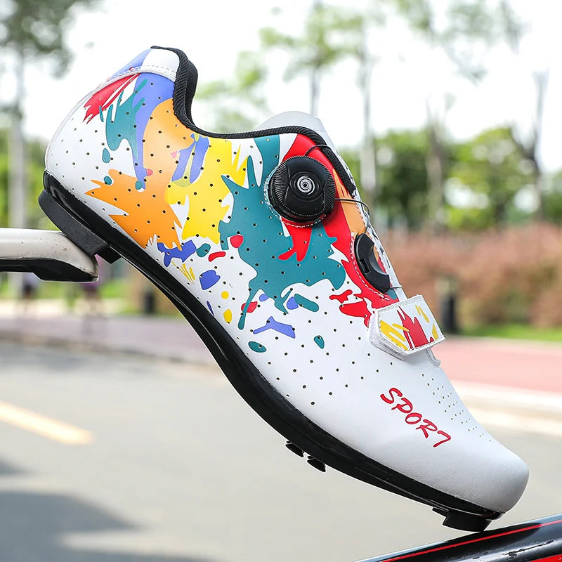 Cycling Sneaker Men Sport Road Bike Boots Flat Racing Speed Sneakers Bicycle Footwear Pedal Cycling Shoes
