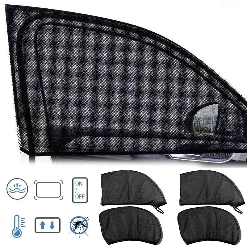 Car Sunshade Anti-mosquito Insulation UV Protective Glass Sunscreen Mesh Reflective Sunshade Protective Window Film For SedanSUV