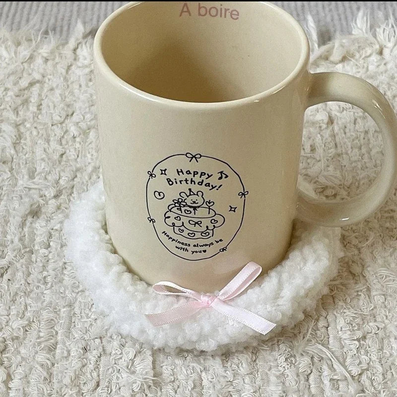 Dessous de verre style coréen fait main en coton à carreaux, coussin isolant, set de table, décoration de la maison, accessoire de cuisine