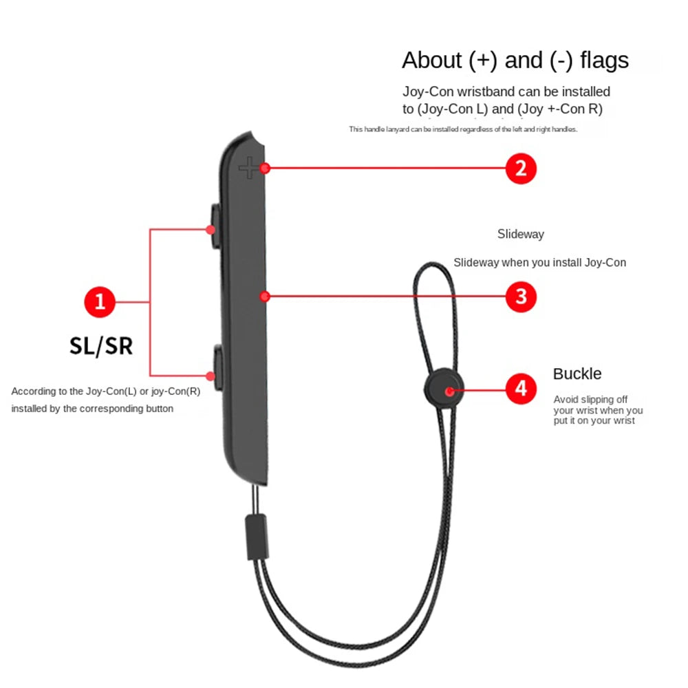 1 Pair Gaming Accessories Wrist Strap Hand Rope Lanyard for Nintend Switch Joy-con Fitness Boxing Game Assit Tool Grip Handle