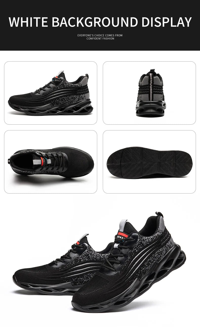 2025 New Work Shoes Man Work Sneakers Steel Toe Shoes Anti-smash Anti-puncture Safety Boots Breathable Women Protective Shoe