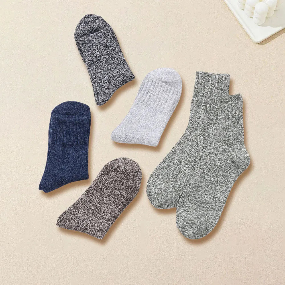 5 Pairs Of Premium Merino Wool Crew Socks For Men And Women Soft Breathable Moisture Wicking For Winter Outdoor Activities