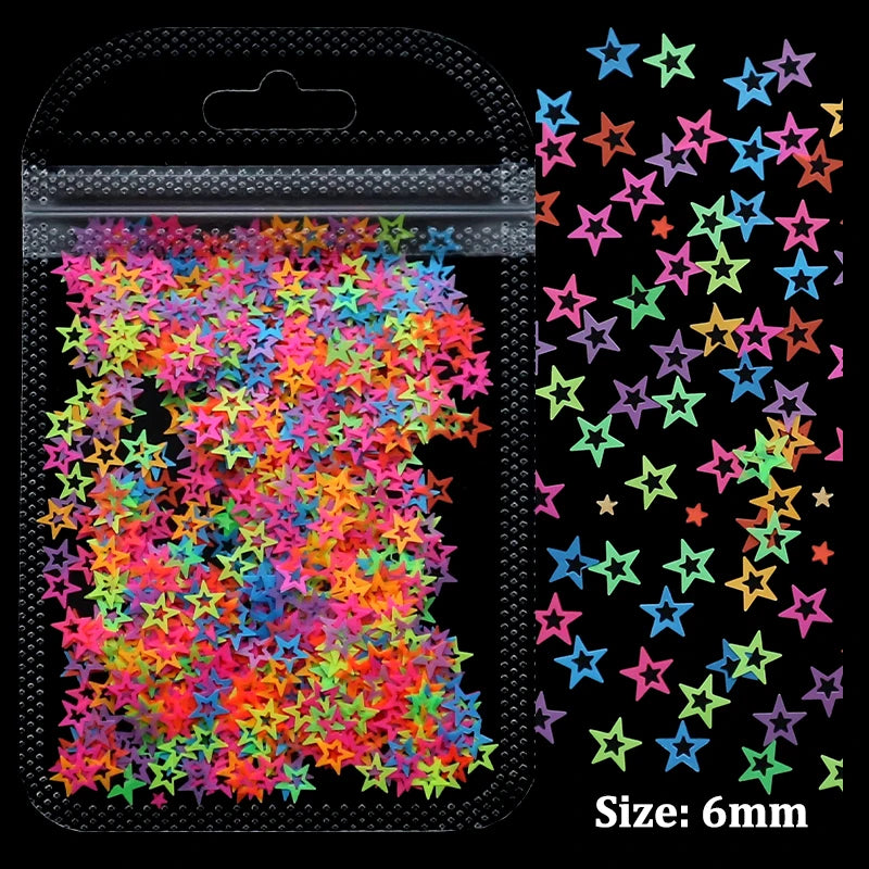 2g Holographic Nail Art Glitter Shiny Sweet Love Red Heart Flakes Sequins 3D Nail Paillette Manicure Valentine's Day Decorations
