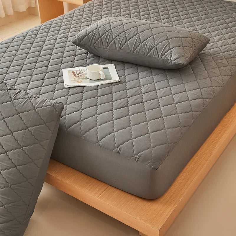 Waterproof Mattress Protector Embossed Bed Mattress Cover Soft Breathable Fitted Mattress Pad Cover 120/150/180/220x200 Washable