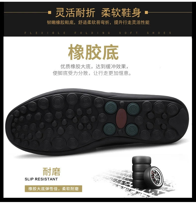 Men's shoes four seasonal new hollow out fashion leather shoes soft sole breathable non slip lightweight plus size casual shoes