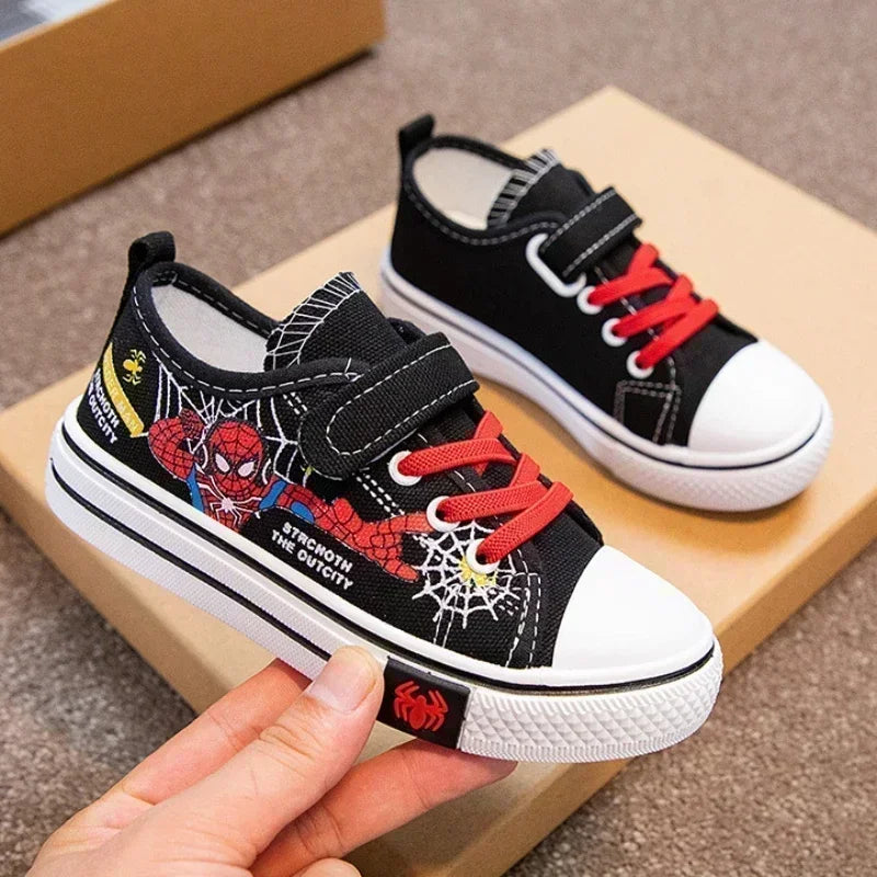 Disney Spiderman Children Canvas Shoes Girls Running Sneakers Spring Fashion Teenager Kid