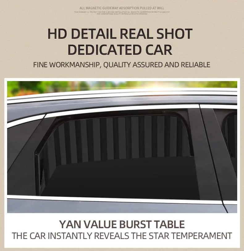 4PCS Car Magnetic Sunshade Window Curtain Side Window Sun Visor Summer Protection Window Cloth Automobile Interior Accessories