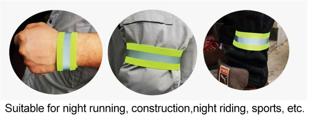 Reflective Bands For Wrist Arm Ankle Leg High Visibility Reflect Straps For Night Walking Cycling Running Safety Reflector Tape