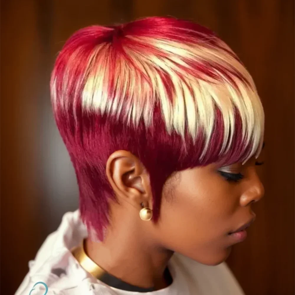 Red Pixie Hair Wig