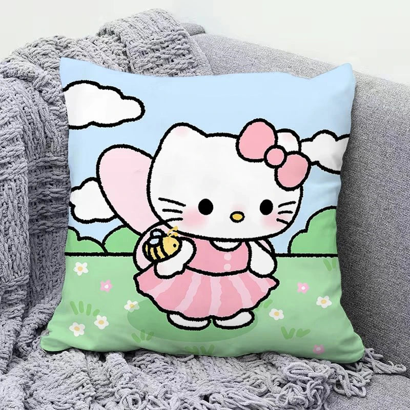 Hello Kitty Pillow Cute Cartoon Girl Heart Cushion Living Room Sofa Office Lunch Break Pillow
