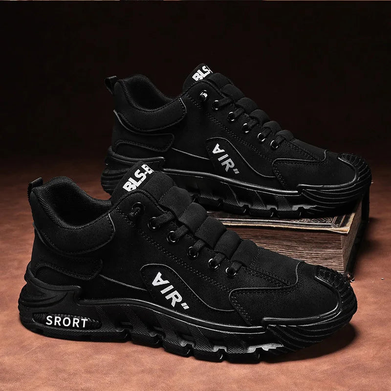 Men's Work Shoes 2025 New Sle Breathable Slip-On Anti-Slip Wear-Resistant Casual Sports Shoes Thick Bottom Labor Protection