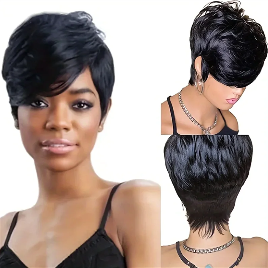 Short Straight Pixie Wig