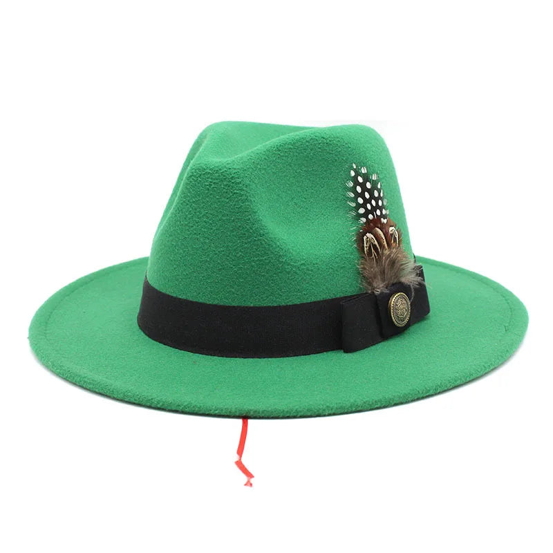 Sombrero Fedora Clásico de Plumas