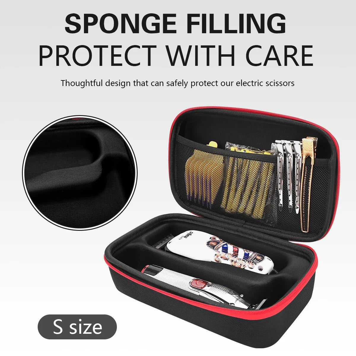 Caja de almacenamiento para herramientas de peluquería, estuche a prueba de golpes para cortapelos de salón, maleta resistente, impermeable, no deformable, para herramientas de estilismo