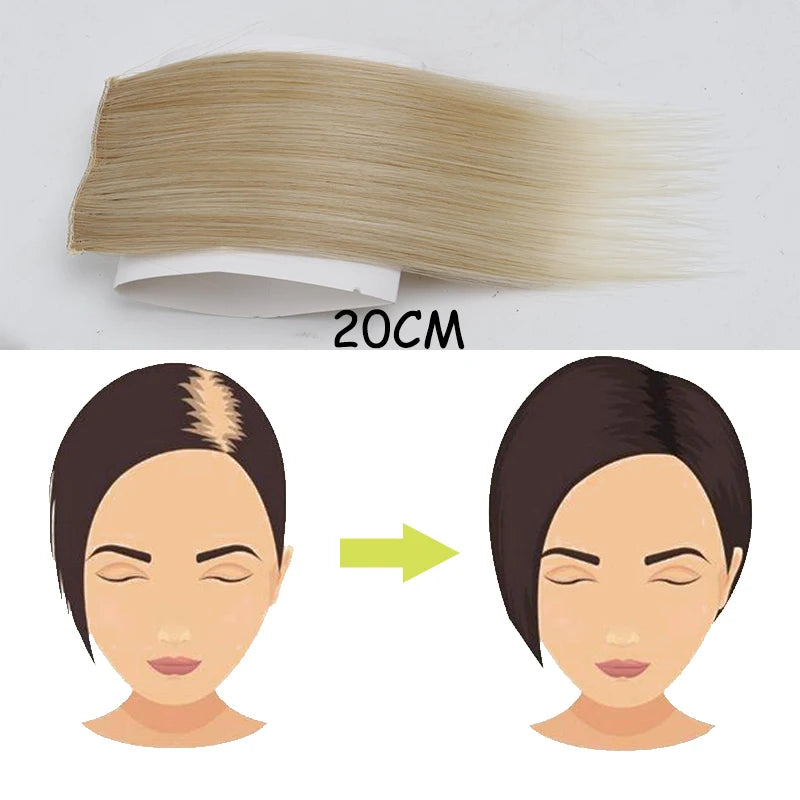 AZQUEEN Almohadillas de cabello sintético invisibles sin costuras con clip de una pieza para aumentar el volumen del cabello, extensiones de cabello, cubrepelo superior lateral