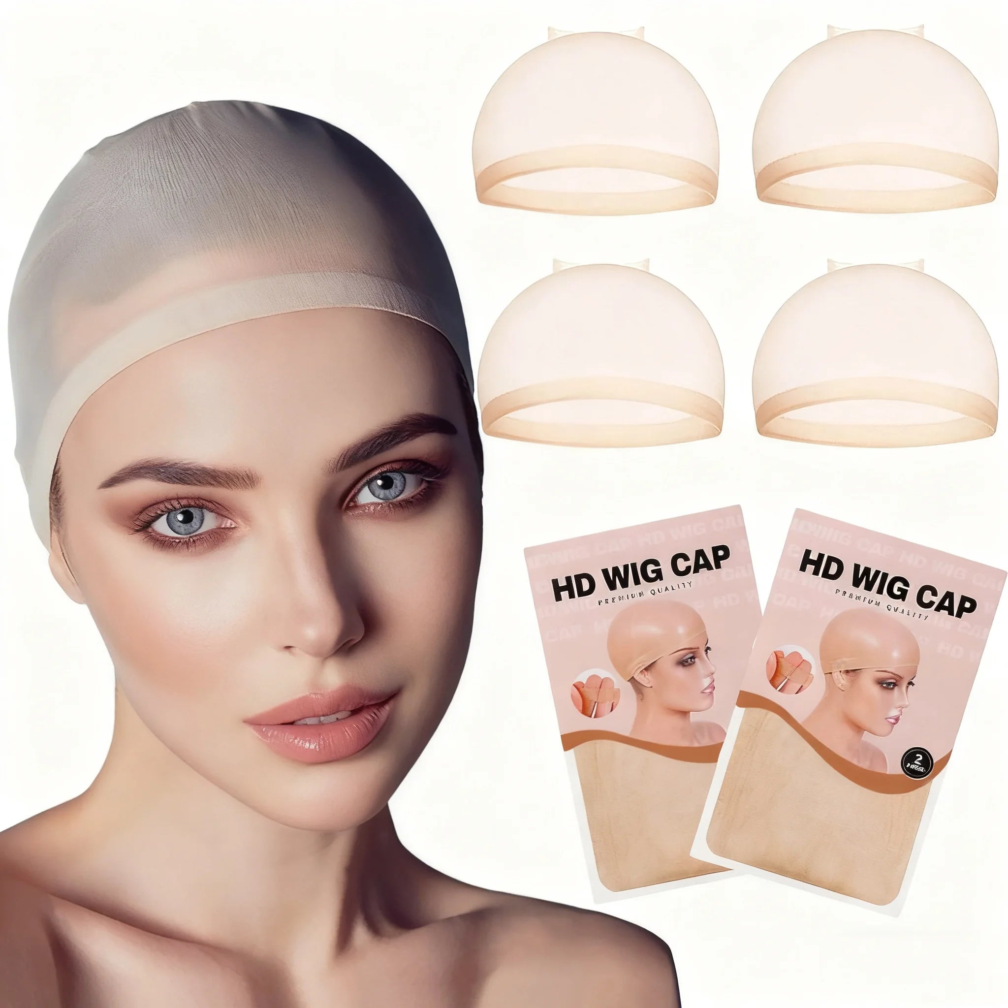 8-Pack Invisible Hair Nets, High-Elasticity Nylon Breathable Nude Hair Caps, Ultra-Thin Transparent Lace for Wigs and Hair Extensions, Essential Tool for Daily Styling and Holiday Updos, Comfortable for All Seasons and Ideal
