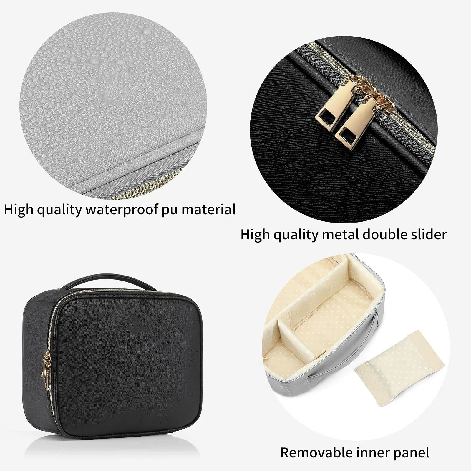 Makeup Bag PU Portable Multi-functional Home Travel Waterproof  Makeup Organizer Women's Cosmetic Bag