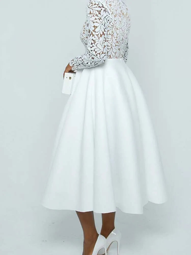 Vestidos elegantes de fiesta para mujer, moda de otoño, encaje, manga larga, vestido transparente, vestido de noche vintage para damas, venta al por mayor, Dropshipping