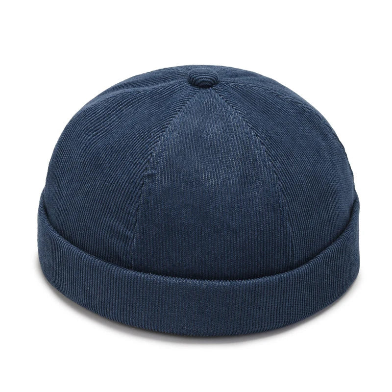Vintage Palm Embroidery Beanie Hats Men's Docker Cap Spring Landlord Hat Unisex Hip Hop Brimless Hat Adjustable Bonnet Beanies
