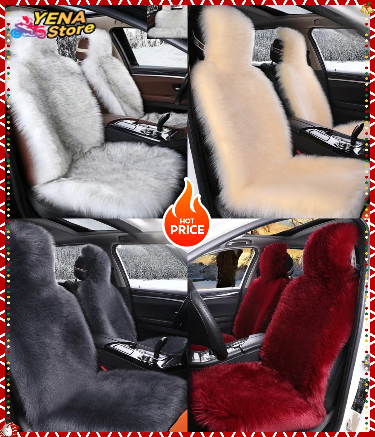Plush Faux Sheepskin Car Seat Cover
