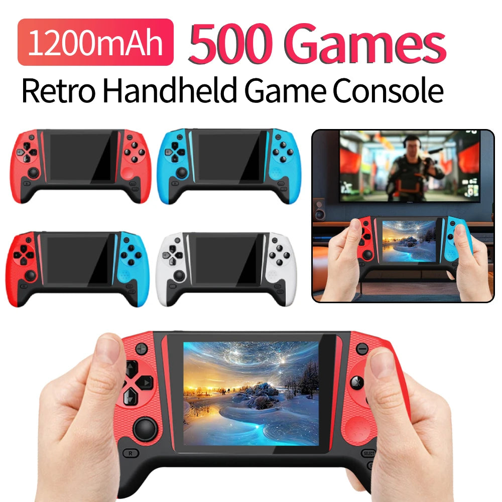 Retro Handheld Game Console – 3.5" Screen, 500 Built-In Games & TV Connection